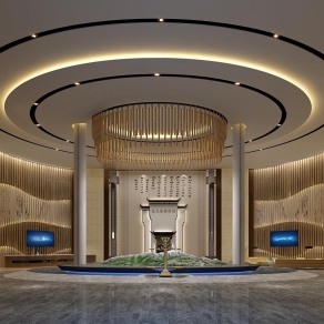 新中式博物馆3D模型下载